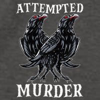 Attempted Murder Two Crows Birds Spooky Crows Pun Vector Backpack