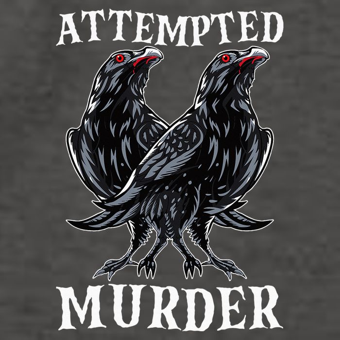 Attempted Murder Two Crows Birds Spooky Crows Pun Vector Backpack