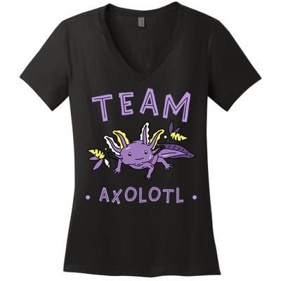 AXOLOTL Matching TEAM Shirts  TEAM AXOLOTL Women's V-Neck T-Shirt