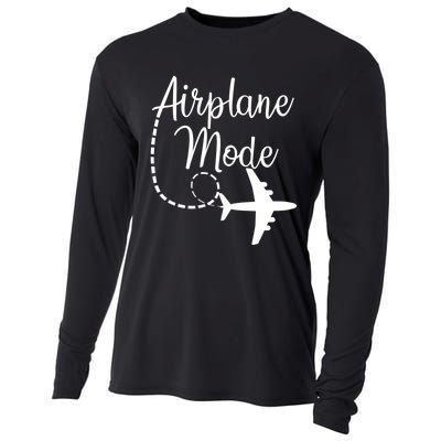 Airplane Mode Traveling Vacation For Girls And Womens Gift Cooling Performance Long Sleeve Crew