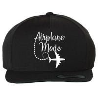 Airplane Mode Traveling Vacation For Girls And Womens Gift Wool Snapback Cap