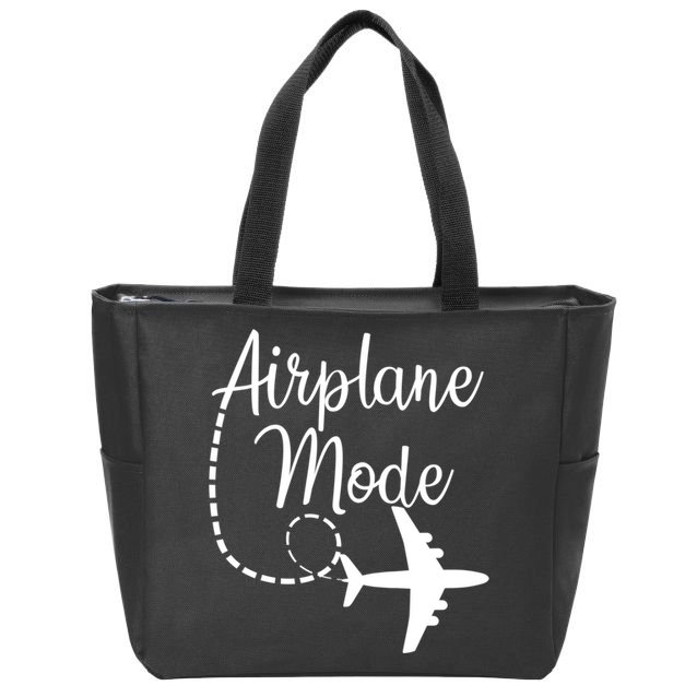 Airplane Mode Traveling Vacation For Girls And Womens Gift Zip Tote Bag
