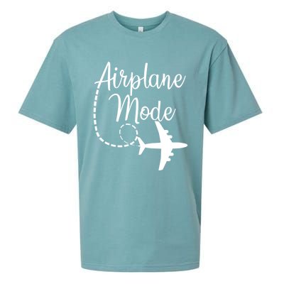 Airplane Mode Traveling Vacation For Girls And Womens Gift Sueded Cloud Jersey T-Shirt