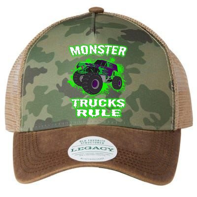 Awesome Monster Trucks Rule Legacy Tie Dye Trucker Hat
