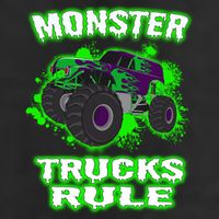 Awesome Monster Trucks Rule Adult Drive Performance Visor