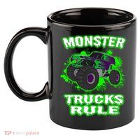 Awesome Monster Trucks Rule 11oz C Handle Ceramic Mug