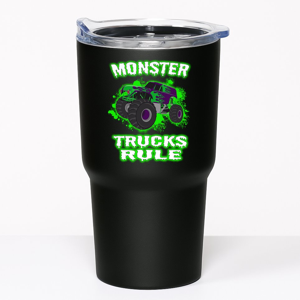 Awesome Monster Trucks Rule Tumbler