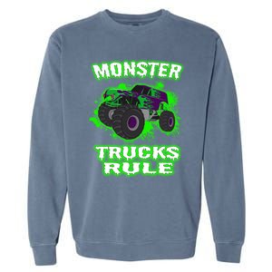 Awesome Monster Trucks Rule Garment-Dyed Sweatshirt