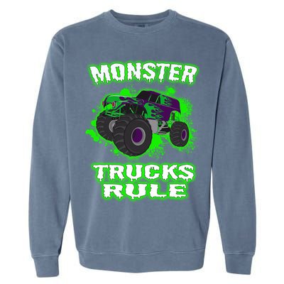 Awesome Monster Trucks Rule Garment-Dyed Sweatshirt