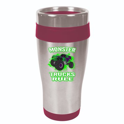Awesome Monster Trucks Rule 16oz Travel Tumbler