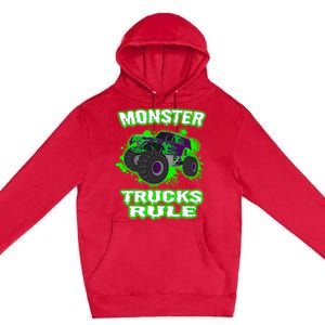 Awesome Monster Trucks Rule Premium Pullover Hoodie