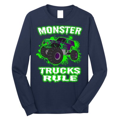 Awesome Monster Trucks Rule Long Sleeve Shirt