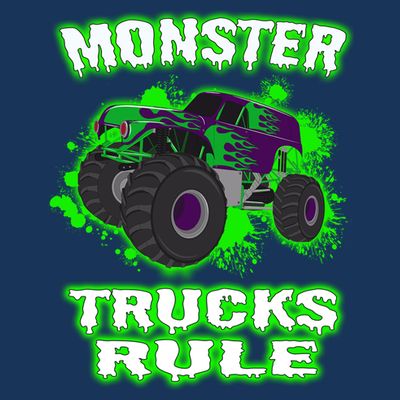 Awesome Monster Trucks Rule T-Shirt