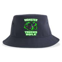 Awesome Monster Trucks Rule Sustainable Bucket Hat