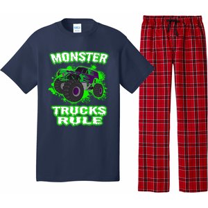 Awesome Monster Trucks Rule Pajama Set