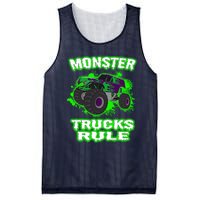 Awesome Monster Trucks Rule Mesh Reversible Basketball Jersey Tank