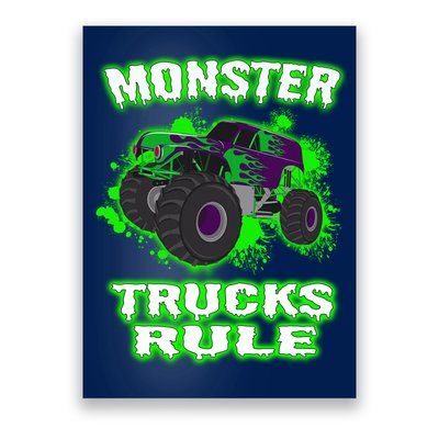 Awesome Monster Trucks Rule Poster