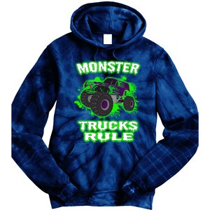 Awesome Monster Trucks Rule Tie Dye Hoodie