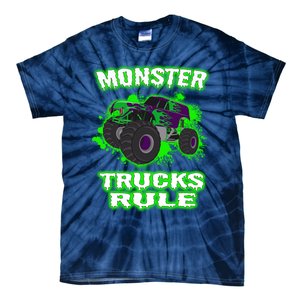 Awesome Monster Trucks Rule Tie-Dye T-Shirt