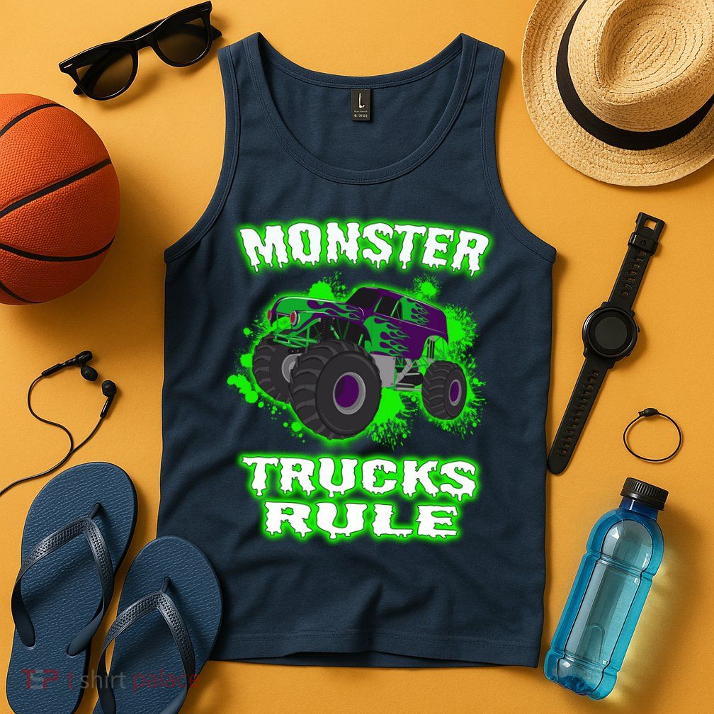 Awesome Monster Trucks Rule Tank Top