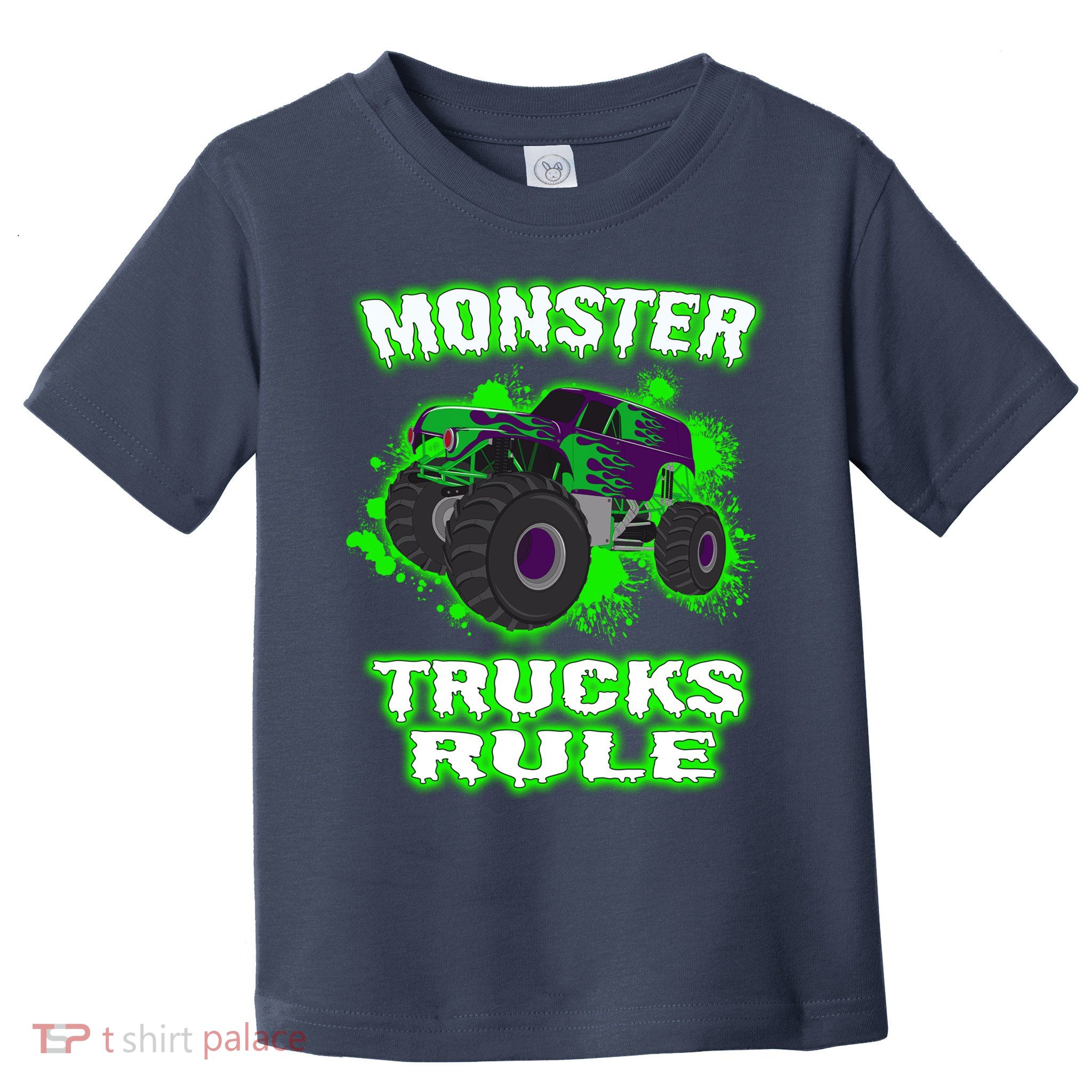 Awesome Monster Trucks Rule Toddler T-Shirt