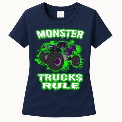 Awesome Monster Trucks Rule Womens T-Shirt