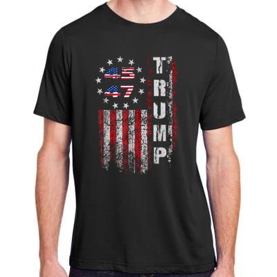 American Made Trump Merchandise Flag Trump 45 47 Trump 2025 Adult ChromaSoft Performance T-Shirt