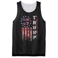 American Made Trump Merchandise Flag Trump 45 47 Trump 2025 Mesh Reversible Basketball Jersey Tank