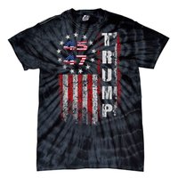 American Made Trump Merchandise Flag Trump 45 47 Trump 2025 Tie-Dye T-Shirt