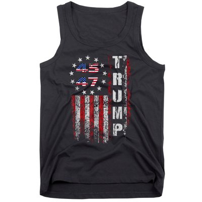 American Made Trump Merchandise Flag Trump 45 47 Trump 2025 Tank Top