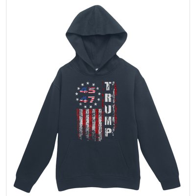 American Made Trump Merchandise Flag Trump 45 47 Trump 2025 Urban Pullover Hoodie