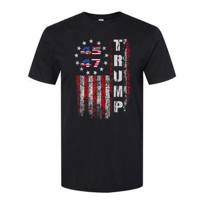 American Made Trump Merchandise Flag Trump 45 47 Trump 2025 Softstyle CVC T-Shirt