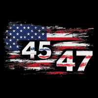 American Made Trump 45 47 Flat Bill Trucker Hat
