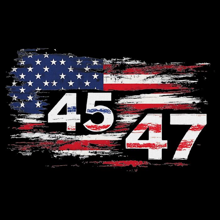 American Made Trump 45 47 Flat Bill Trucker Hat