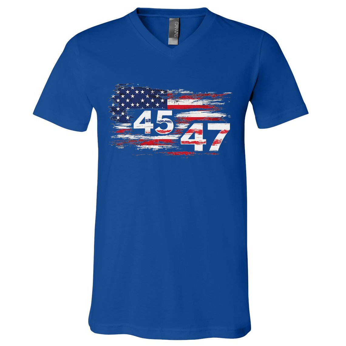 American Made Trump 45 47 V-Neck T-Shirt