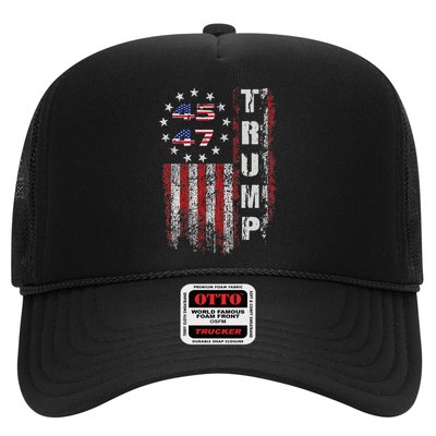 American Made Trump Merchandise Flag Trump 45 47 Trucker Hat