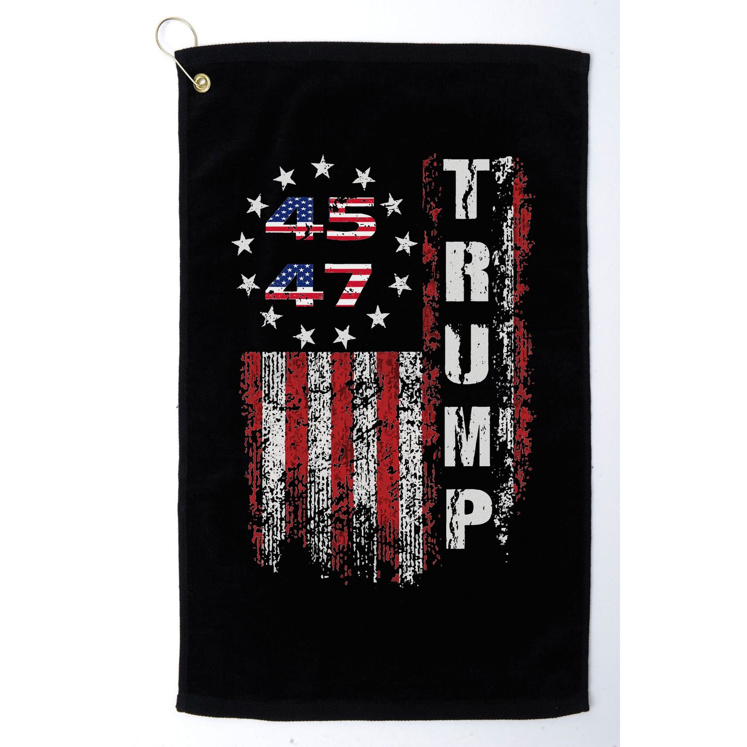 American Made Trump Merchandise Flag Trump 45 47 Golf Towel