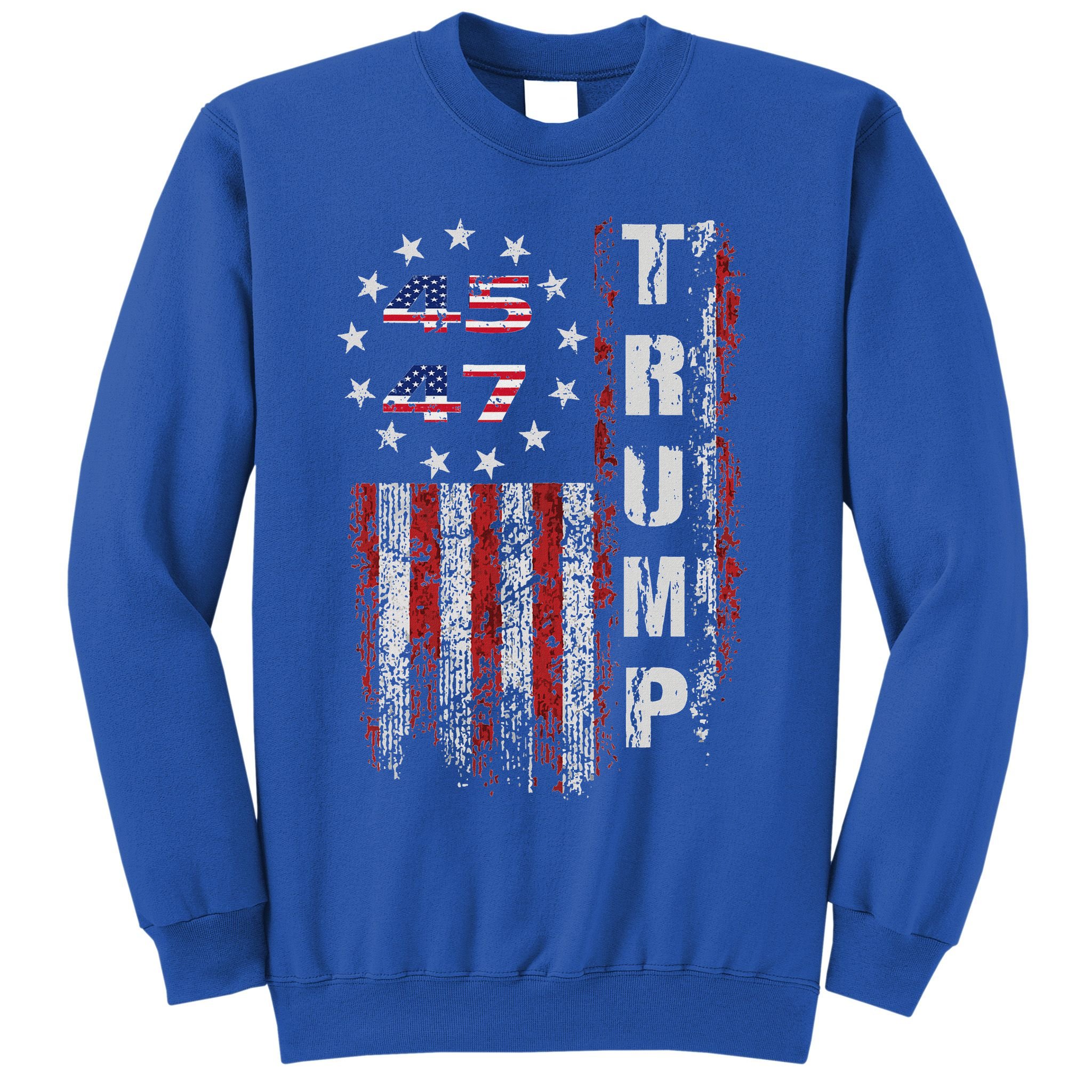 American Made Trump Merchandise Flag Trump 45 47 Sweatshirt