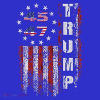 American Made Trump Merchandise Flag Trump 45 47 T-Shirt