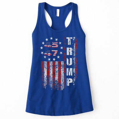 American Made Trump Merchandise Flag Trump 45 47 Womens Tank Top