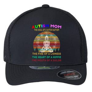 Autism Mom The Soul Of A Witch Autism Awareness Gift Flexfit Unipanel Trucker Cap