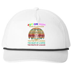 Autism Mom The Soul Of A Witch Autism Awareness Gift Snapback Five-Panel Rope Hat