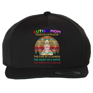 Autism Mom The Soul Of A Witch Autism Awareness Gift Wool Snapback Cap