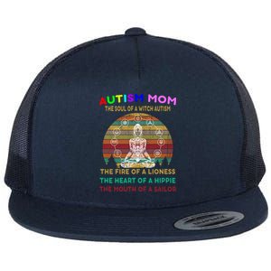 Autism Mom The Soul Of A Witch Autism Awareness Gift Flat Bill Trucker Hat