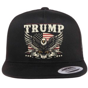 American Made Trump Merchandise Flat Bill Trucker Hat