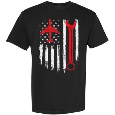 Airplane Mechanic Tools Aviation Technician Plane Lover Garment-Dyed Heavyweight T-Shirt