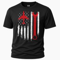 Airplane Mechanic Tools Aviation Technician Plane Lover Cooling Performance Crew T-Shirt