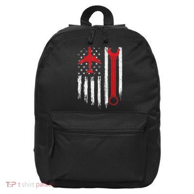Airplane Mechanic Tools Aviation Technician Plane Lover 16 in Basic Backpack