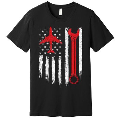Airplane Mechanic Tools Aviation Technician Plane Lover Premium T-Shirt