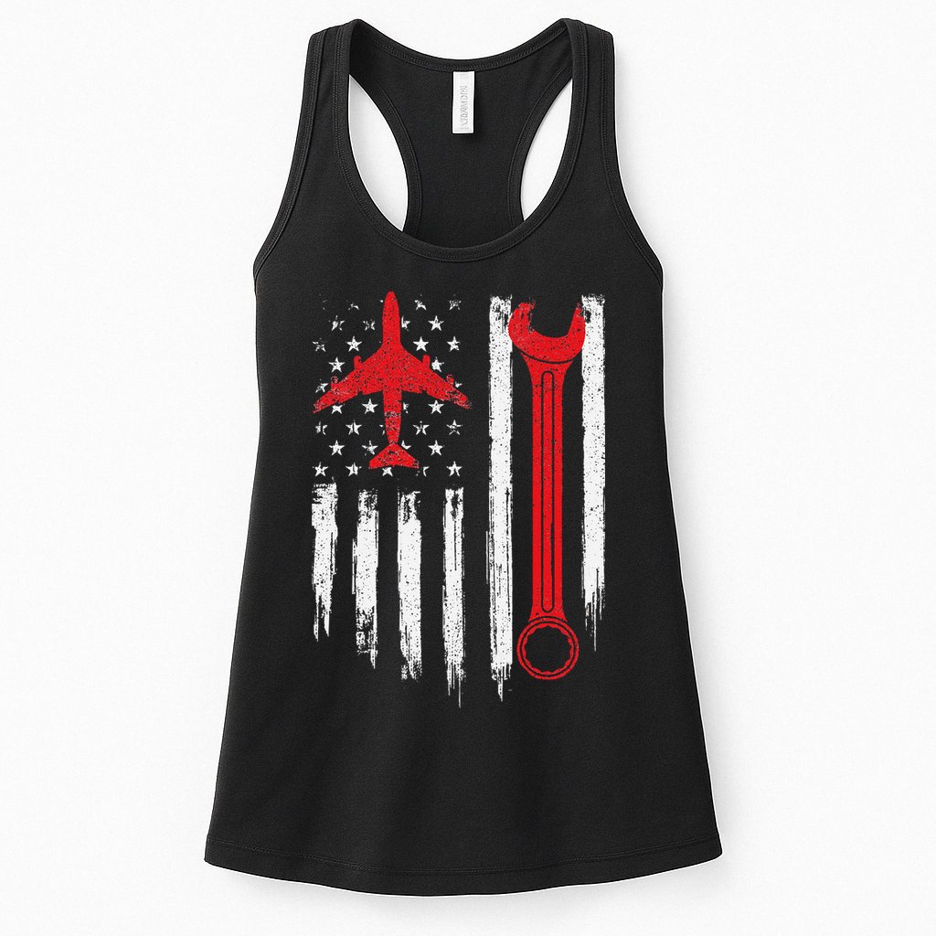 Airplane Mechanic Tools Aviation Technician Plane Lover Womens Tank Top
